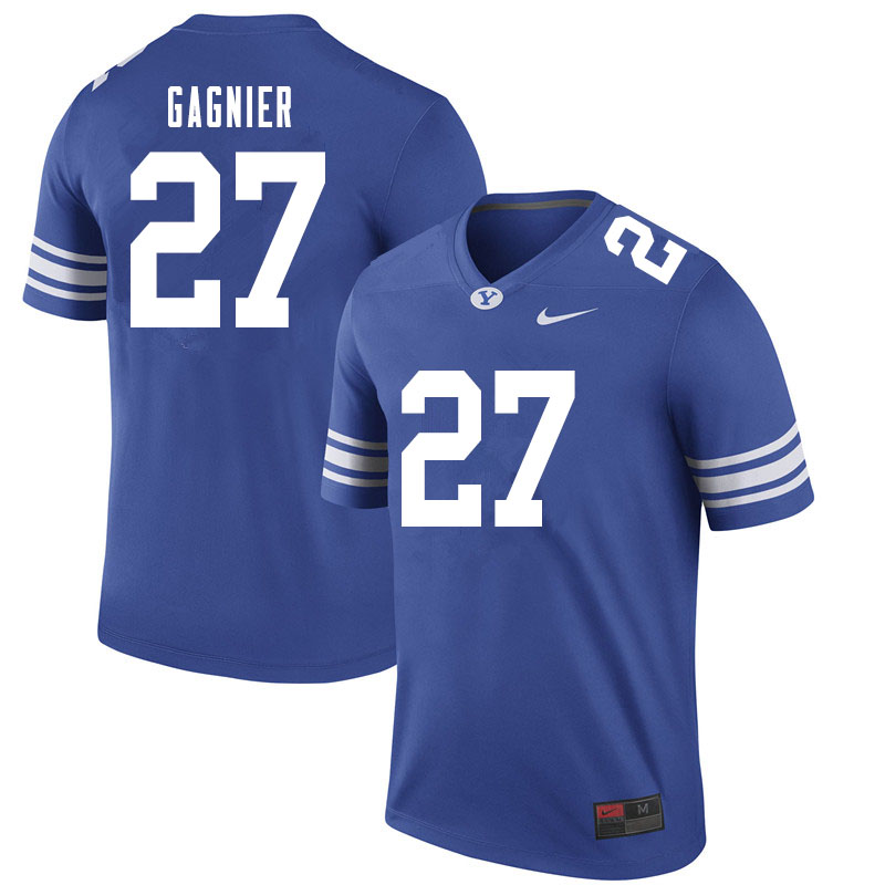 Men #27 Tavita Gagnier BYU Cougars College Football Jerseys Sale-Royal